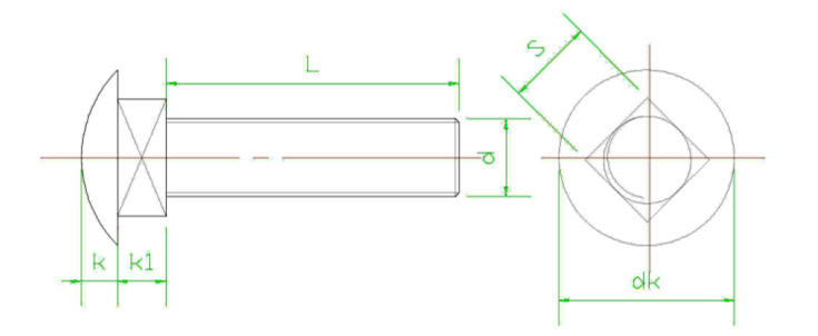 马车螺丝-结构图纸